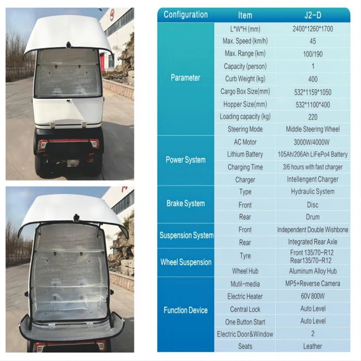 Food Delivery Cargo Logistics Tiny Electric Car